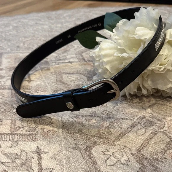 Otto Schumacher Equestrian Women’s Black and Crystal Belt Size 90 Otto Schumacher Crystal Fabric Belt - Denim Blue – Olson main image 4